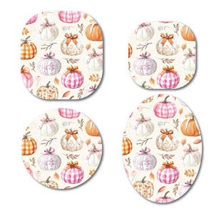 Autumn Pastel Pumpkins Continuous Glucose Monitor (CGM) Decorative Over Patch (No Hole)