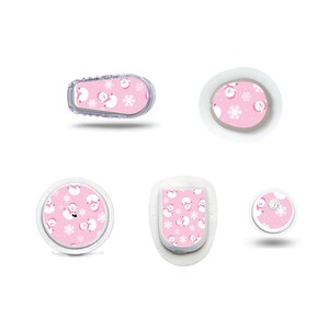 Pink Snowmen CGM Sensor Sticker for Freestyle Libre, Dexcom, Omnipod Continuous Glucose Monitor