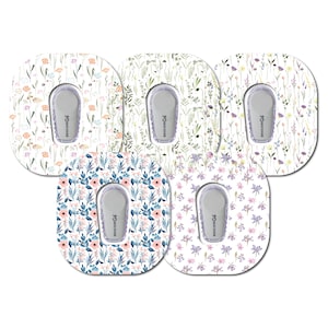 Wildflower Collection 5 Pack Dexcom G6 CGM Patches for Diabetes Blood Glucose Monitoring