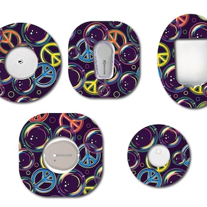 Peace Sign CGM patch for Freestyle LIbre, Dexcom, Omnipod Continuous Glucose Monitor patches and stickers
