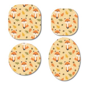 Fall Fox Continuous Glucose Monitor (CGM) Decorative Over Patch (No Hole)
