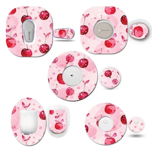 Cherries Coquette CGM Set, Continuous Glucose Monitor Sets Dexcom, Freestyle, Omnipod