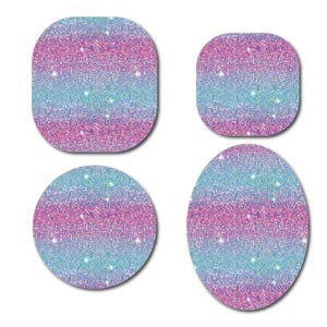 Glitter Ombre Look Continuous Glucose Monitor (CGM) Decorative Over Patch (No Hole)