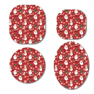 Classic Santa Continuous Glucose Monitor (CGM) Decorative Over Patch (No Hole)