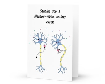 Neuron Christmas Card for Neuroscientist, Neuroscience Gifts, Neurology,  Psychologist, Doctor Holiday Gift, Medical Humor, Brain Surgery