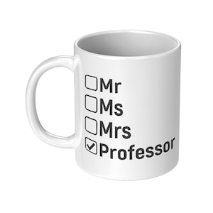 Taza de profesor, titular, adjunto, asistente, profesor asociado, obsequio de agradecimiento a supervisores y mentores, conferenciante, doctorado, mujeres en STEM