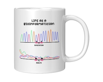 Bio-informatica geschenk, vrouwen die coderen, genomica, genetische, fylogenetische, biologie, DNA-streng, promovendus, wetenschapper, bio-informaticus mok