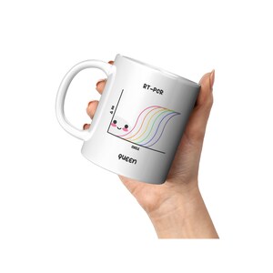 PCR Queen Mug, Molécula de ADN, Biología Molecular, Bioquímica, Especialista en Ciencias Biomédicas, Ingeniería, Científico, Regalos para Estudiantes Graduados imagen 4