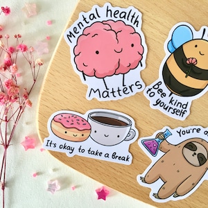 Mental Health Matters Sticker Set, motivierend, inspirierend, Freundlichkeit, Depressionsbewusstsein, Psychology, Steminist, MINT-Doktorand