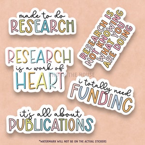 Pegatinas de investigación, Mujeres en la ciencia, Investigadora, Científica, Química, Bióloga, Ingeniera, Física, Estudiantes de doctorado, Profesora, Steminista