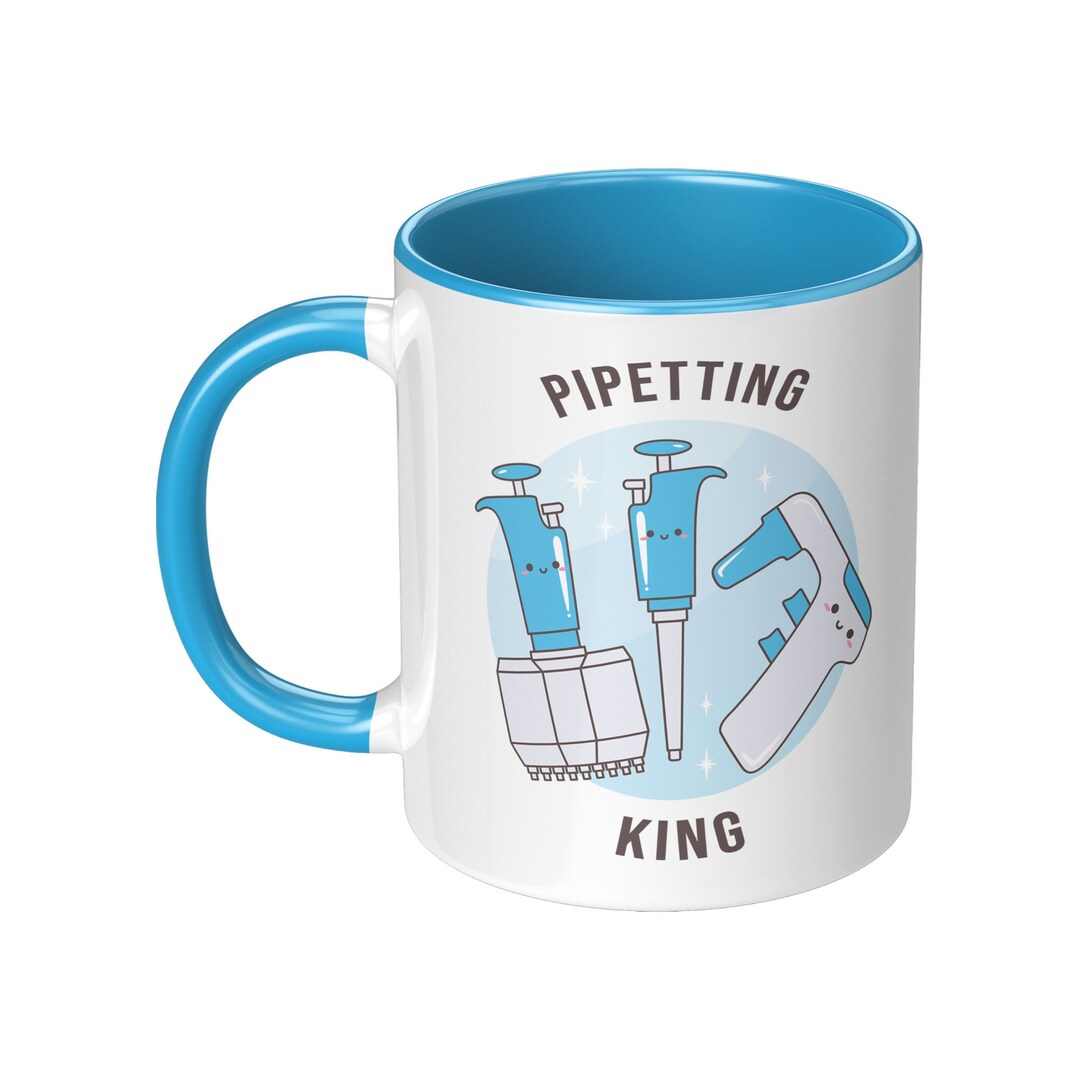 Pipette Mug, Pipetting King, Science Gifts for Men, Phd Gifts for Him, Biologist, Chemist