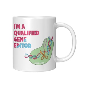 Crispr Cas9 Mug, Gene Editing, PhD Student Graduation Mug, Molecular Biologist, Biomedical Scientist, Laboratory Technician Gift Idea