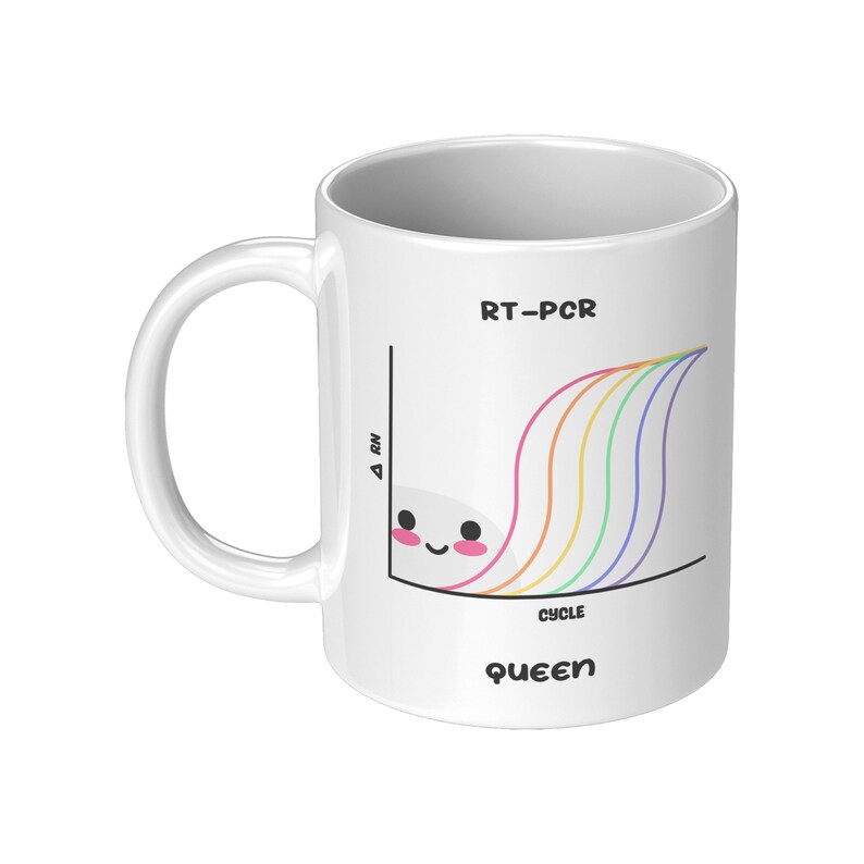 PCR Queen Mug, Molécula de ADN, Biología Molecular, Bioquímica, Especialista en Ciencias Biomédicas, Ingeniería, Científico, Regalos para Estudiantes Graduados imagen 3