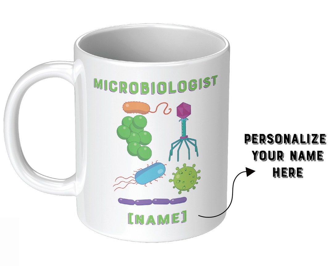 Graduation Germs Microbiologist Personalized Mug, Microbiology Gifts, Phd Graduation ...