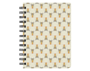 Drosophila Melanogaster Spiral Notebook, Fruit Fly Researcher Stationery, PhD Student Gift For Her, Developmental Biology Scientists Gift