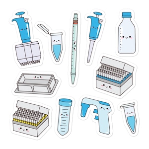 Pipette Sticker, Molecular Biology, Cell Culture, DNA molecule, Chemistry, Pharmacy, Microbiology, Laboratory Technician, Gift For Scientist