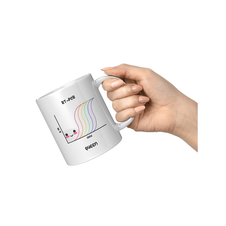 PCR Queen Mug, Molécula de ADN, Biología Molecular, Bioquímica, Especialista en Ciencias Biomédicas, Ingeniería, Científico, Regalos para Estudiantes Graduados imagen 5