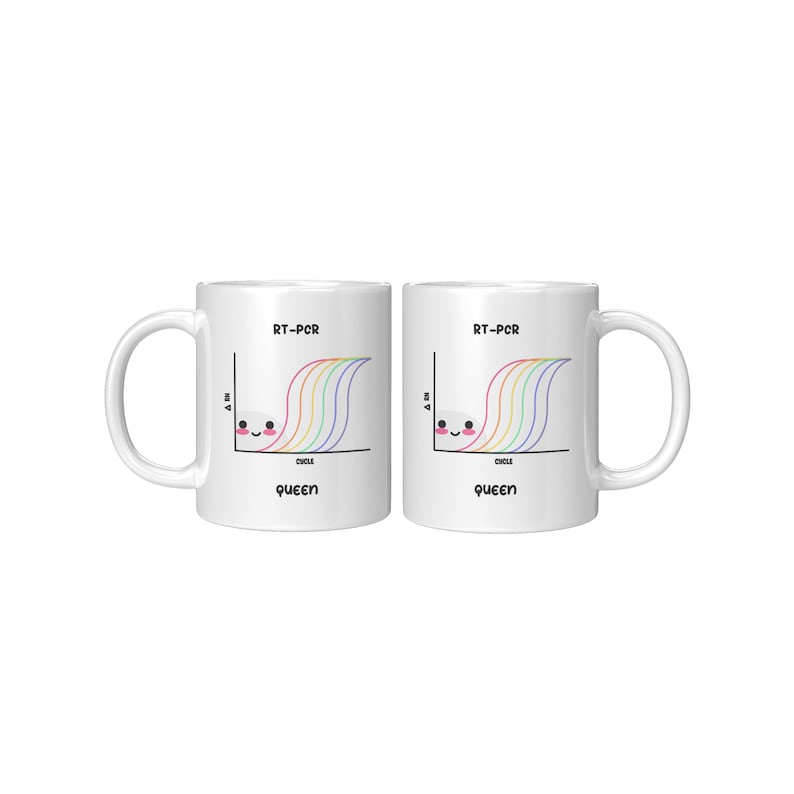 PCR Queen Mug, Molécula de ADN, Biología Molecular, Bioquímica, Especialista en Ciencias Biomédicas, Ingeniería, Científico, Regalos para Estudiantes Graduados imagen 2