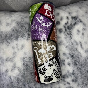 Vaso con purpurina de iconos de las eras de Swiftie imagen 3