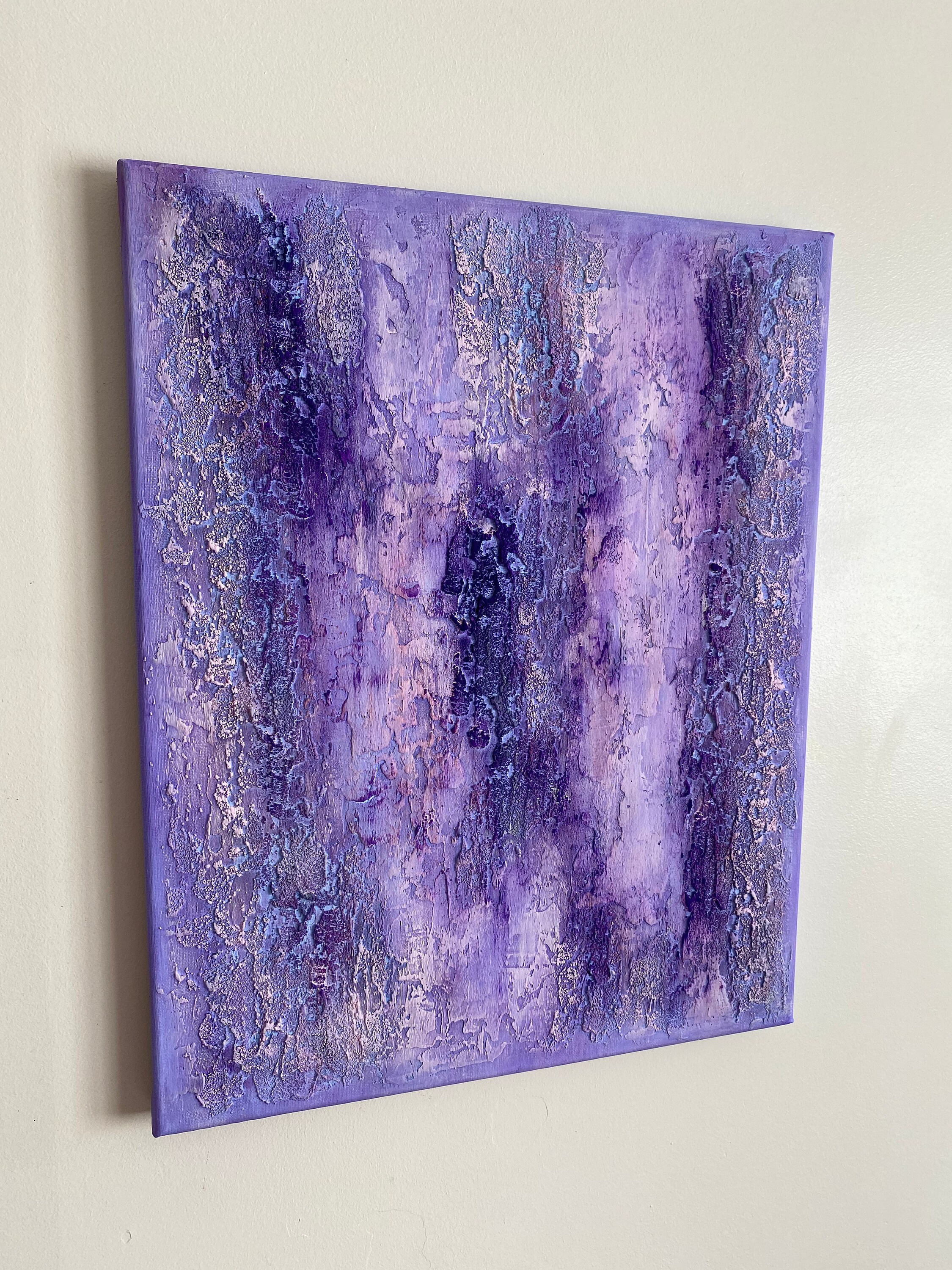 Purple Textured Abstract Painting Purple Texture Abstract Etsy Nederland