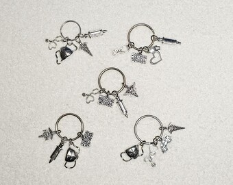 Medical Themed Charm Keychains