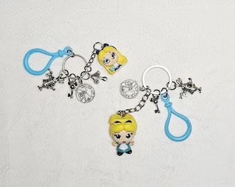 Alice In Wonderland Inspired Toy Keychains / Backpack Clip