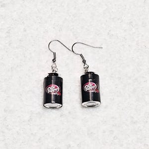 Mini Dr Pepper Can Inspired Earrings Cherry Dr Pepper