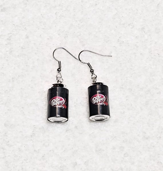 Mini Dr Pepper Can Inspired Earrings