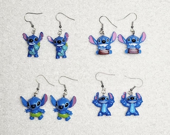 Mini Stitch Inspired Toy Earrings