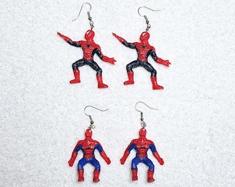 Spider-man Inspired Toy Earrings