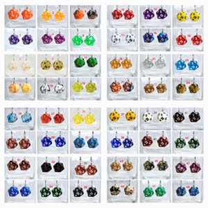 Dungeons And Dragons Inspired D20 Dice Earrings