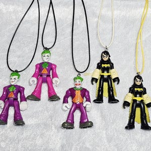 Joker And Batgirl Inspired Toy Necklaces