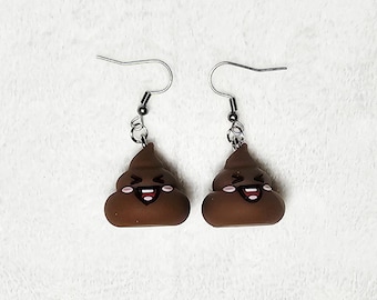 Funny Poop Inspired Mini Toy Earrings