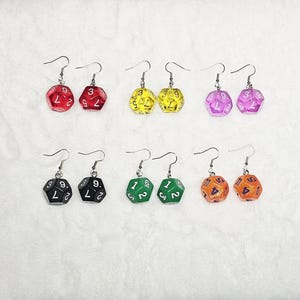 Miscellaneous Polyhedral Dice Earrings