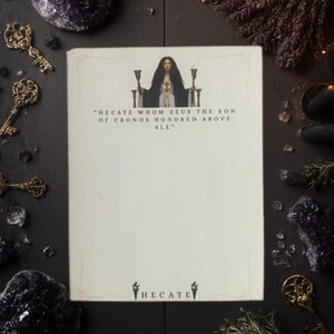 Hecate Notepad | Goddess of Magic, Wisdom, Crossroads Stationery (50 Sheets)