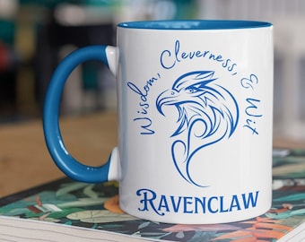 Eagle book version 11 oz. Accent Mug, Wisdom, Cleverness, and Wit cup, Wizard gift, Magic present