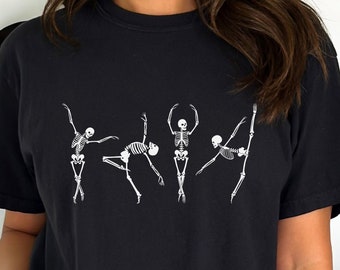 Skeleton Shirt | Retro Halloween Shirt | Dancer T-Shirt | ballet T-Shirt | Funny Skeleton T-Shirt | Witch Shirt