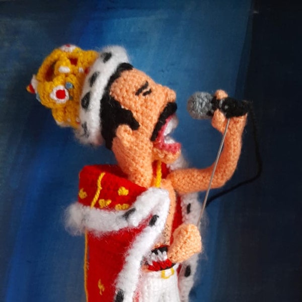 Freddie Mercury crochet doll