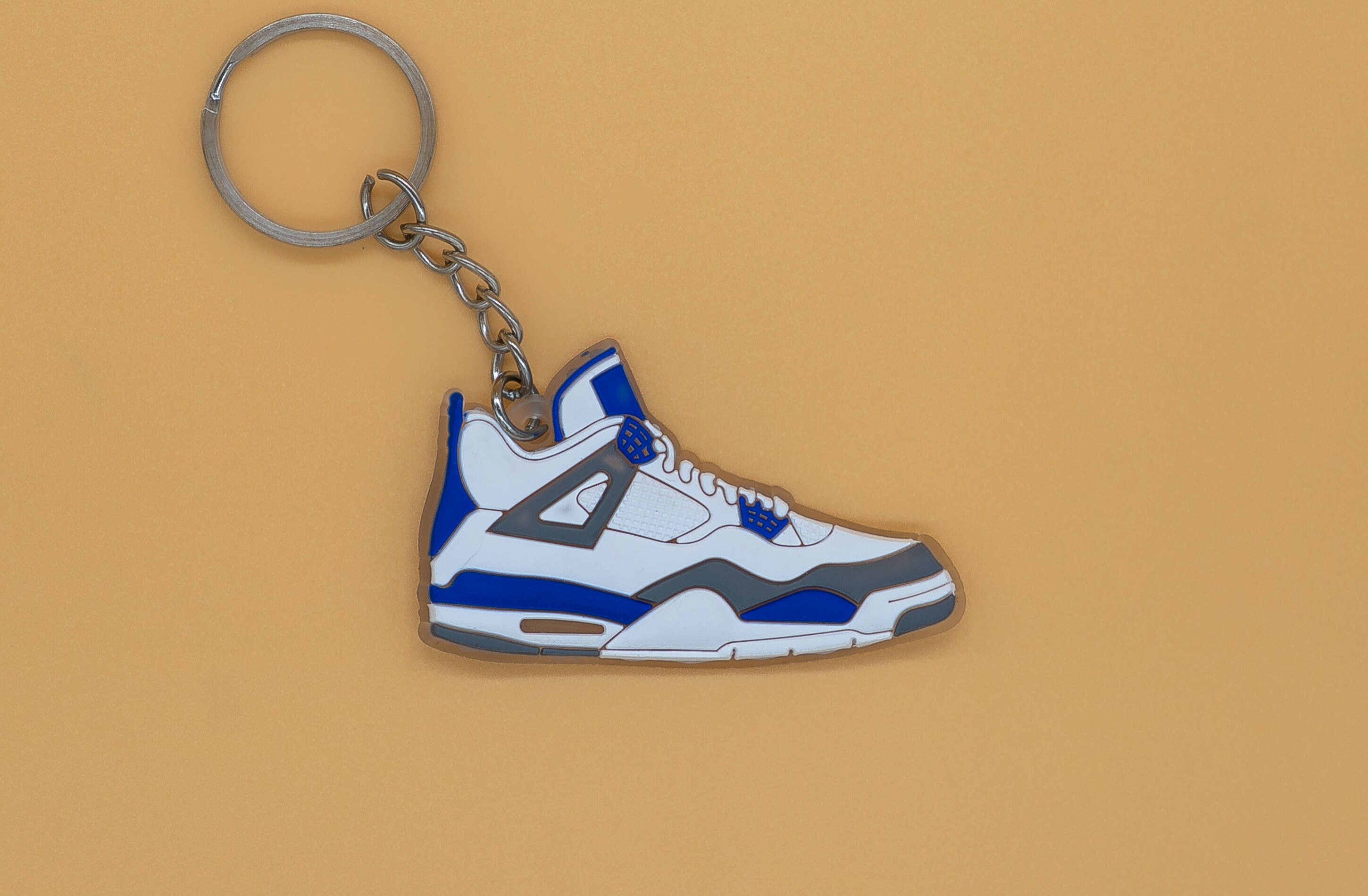Keychain Air Jordan 4 Military Blue Etsy