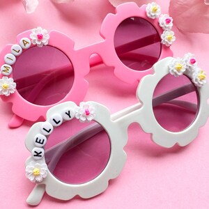 Personalised Girls Name Daisy Sunglasses , Party Glasses , Girls Birthday Gift , Name Glasses