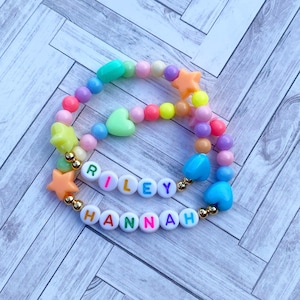 Custom Colourful Rainbow Name Bracelet | Word Bracelet | Custom Bracelets | Toddler Bracelets | Kids Bracelets