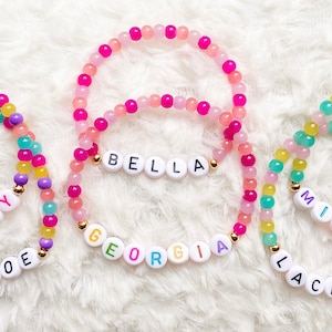 Children’s Personalised  Bracelet,| Name Rainbow Bracelets | Kids, Adults | Colourful Bracelets | Personalised Gift | Birthday Gift