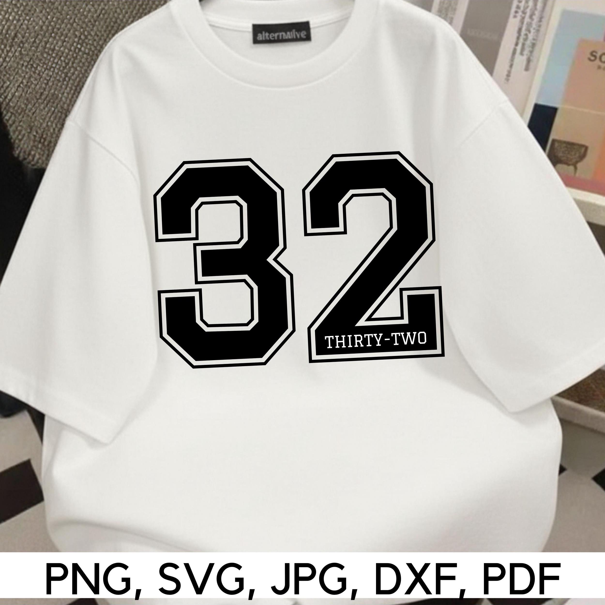 Number 32 SVG File: Sports Design (digital Download) - Etsy
