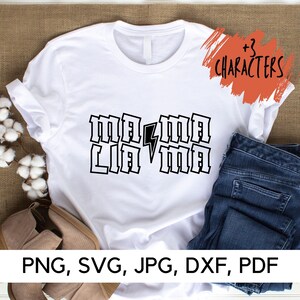 MAMA Llama SVG-bestand, Mama Rocks, PNG, SVG, Moederdag, moeder rotsen, moederschap rotsen, grappige citaten, digitale download