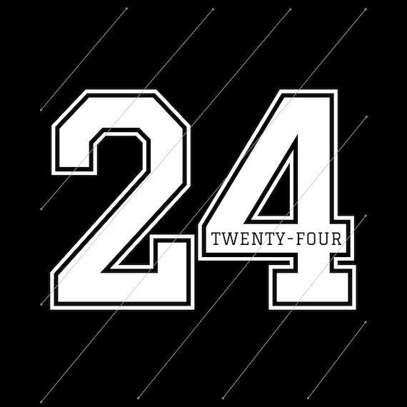 24番SVG：誕生日、記念日デザイン（デジタルダウンロード） - Etsy 日本