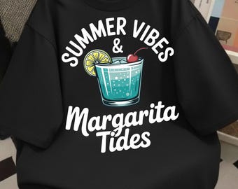 Beach Vibes SVG PNG: Summer Margarita Cocktail Design (Digital Download)
