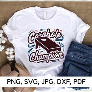 Cornhole Champion, sofortiger Download, Cornhole Turnier, PNG, SVG, Hinterhofspiele, USA festlich, Sommerparty, digitaler Download
