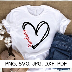 Kindness Heart SVG File: T-Shirt Design (Digital Download)