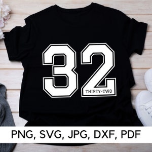 Plik SVG z numerem 32, projekt numeryczny, PNG, SVG, numer, numer sportowy, numer niestandardowy, wiek 32, rocznica 32, pobieranie cyfrowe