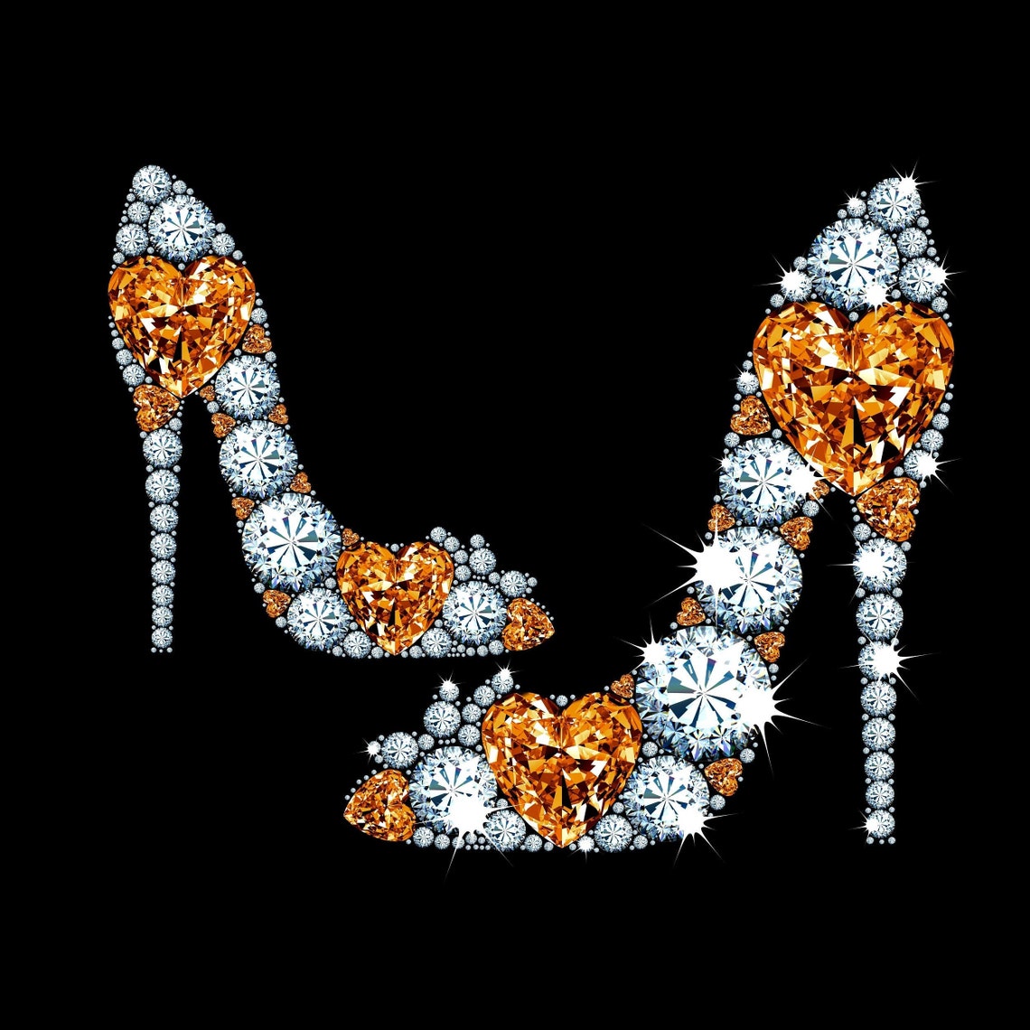 Diamond Shoe PNG Diamond Shoe digital file Diamond High Etsy